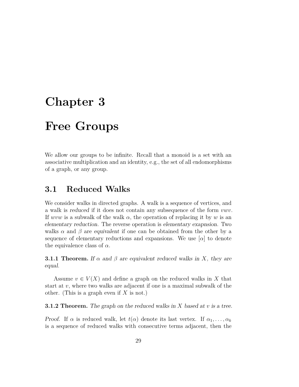 Chapter 3 Free Groups