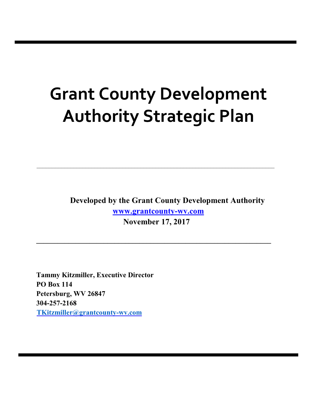 Grant County Development Authority Strategic Plan