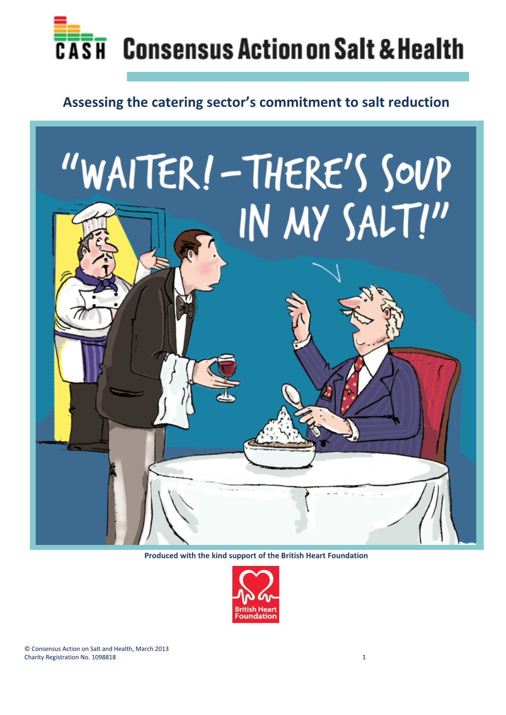 Assessing the Catering Sector's Commitment to Salt Reduction