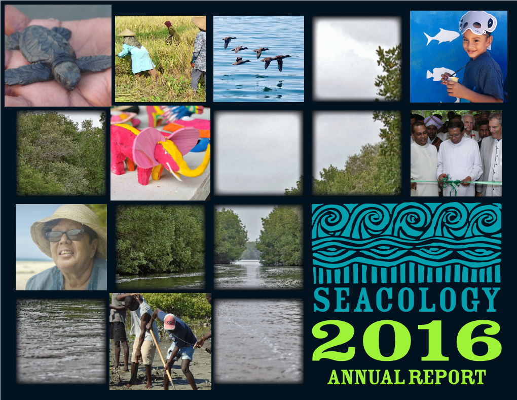 2016, Seacology Had Its Greatest Year Since Its Founding Required Us to Bet Seacology’S Reputation and Future on a in 1992