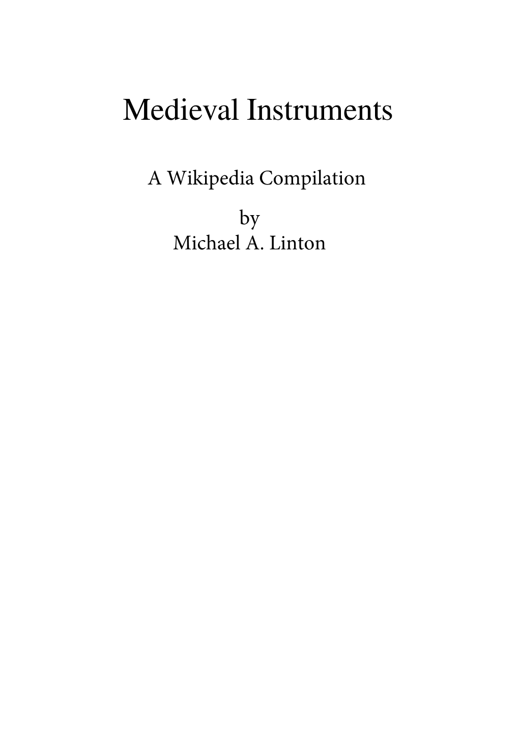 Medieval Instruments