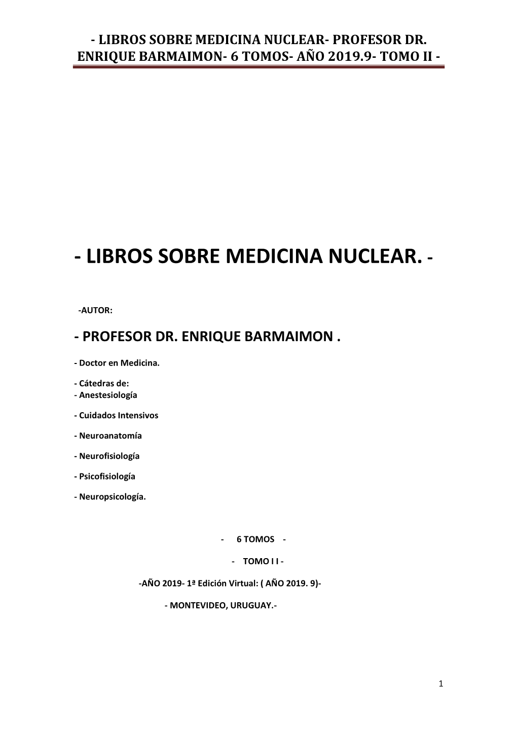 Libros Sobre Medicina Nuclear.