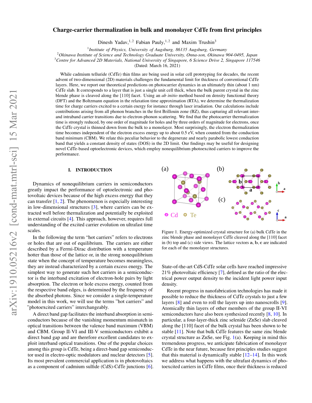 Arxiv:1910.05216V2 [Cond-Mat.Mtrl-Sci] 15 Mar 2021