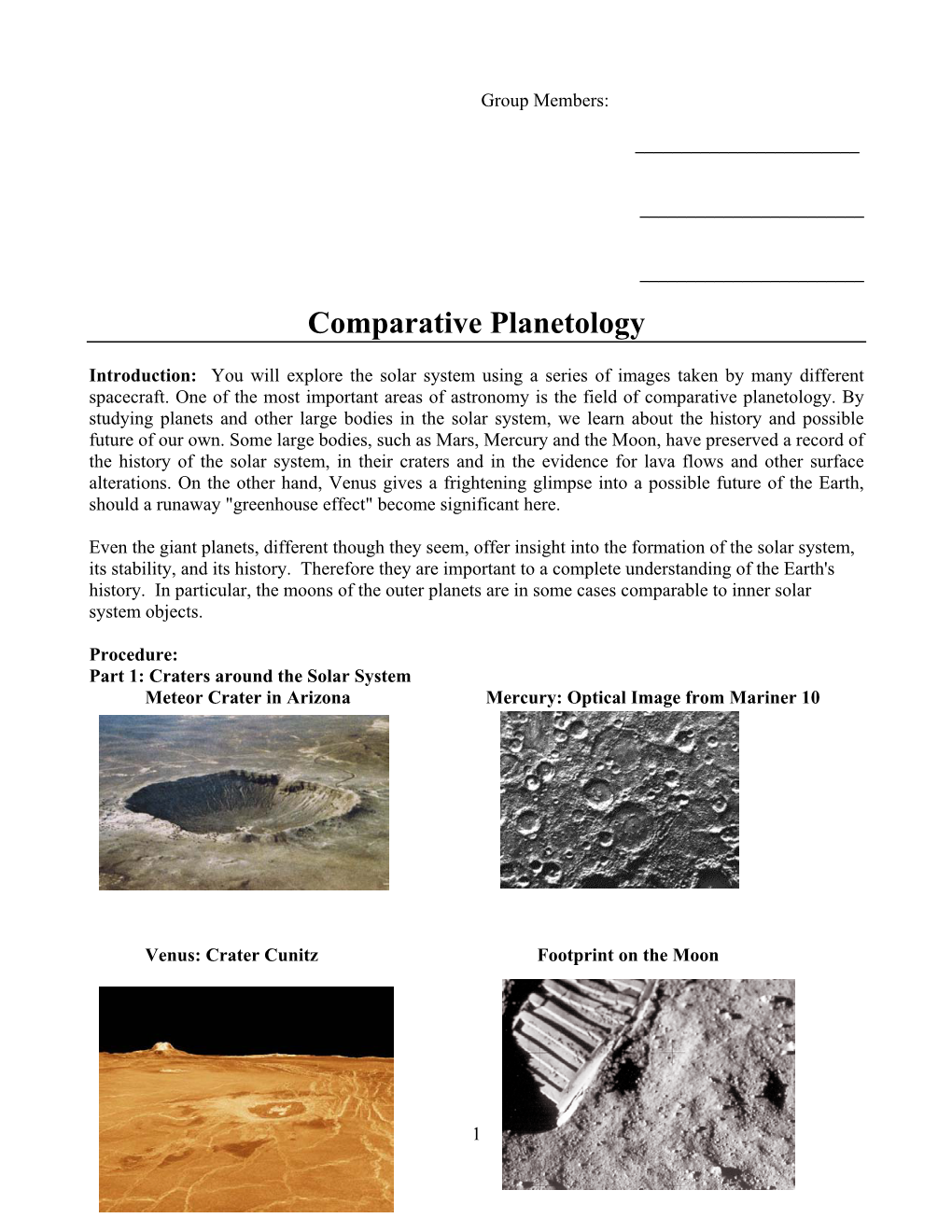 Comparative Planetology