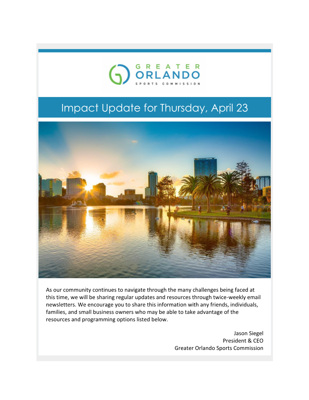 Impact Update for Thursday, April 23