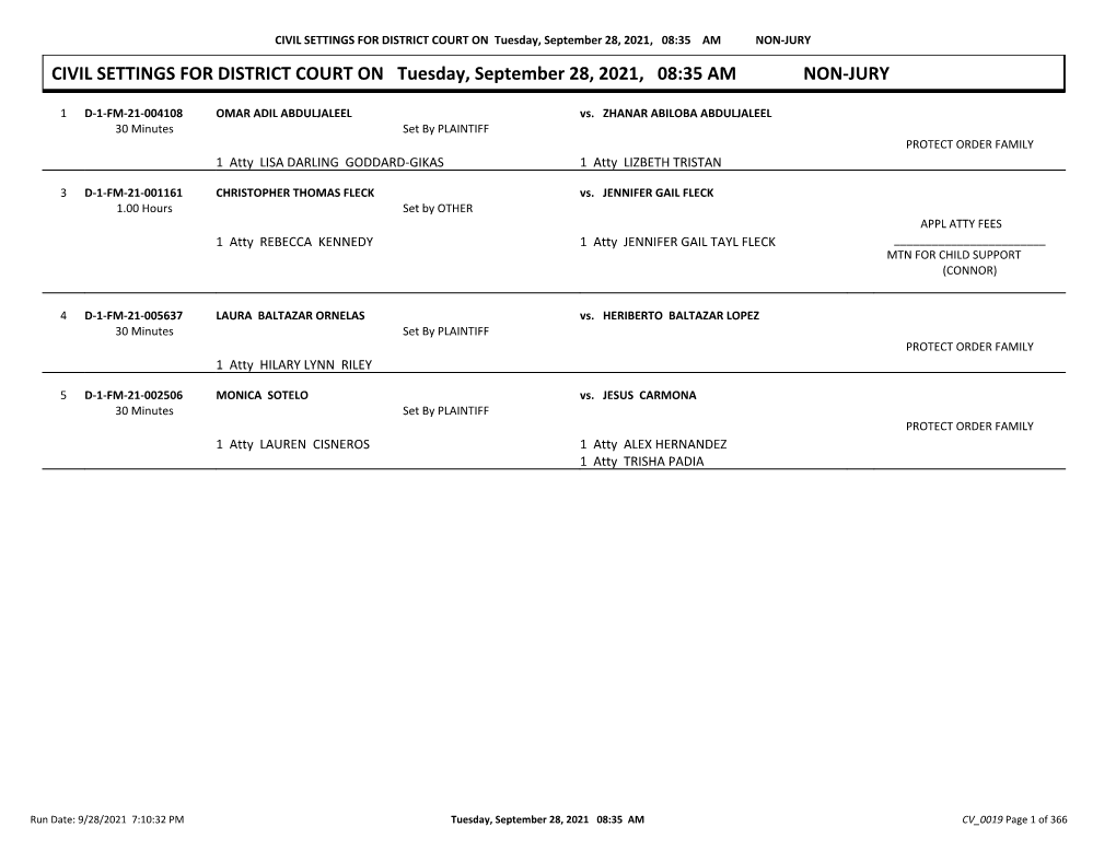 Non-Jury Future Settings Report