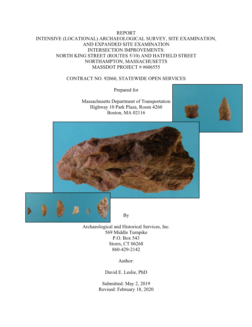 Read the State Archaeological Report on the Historic