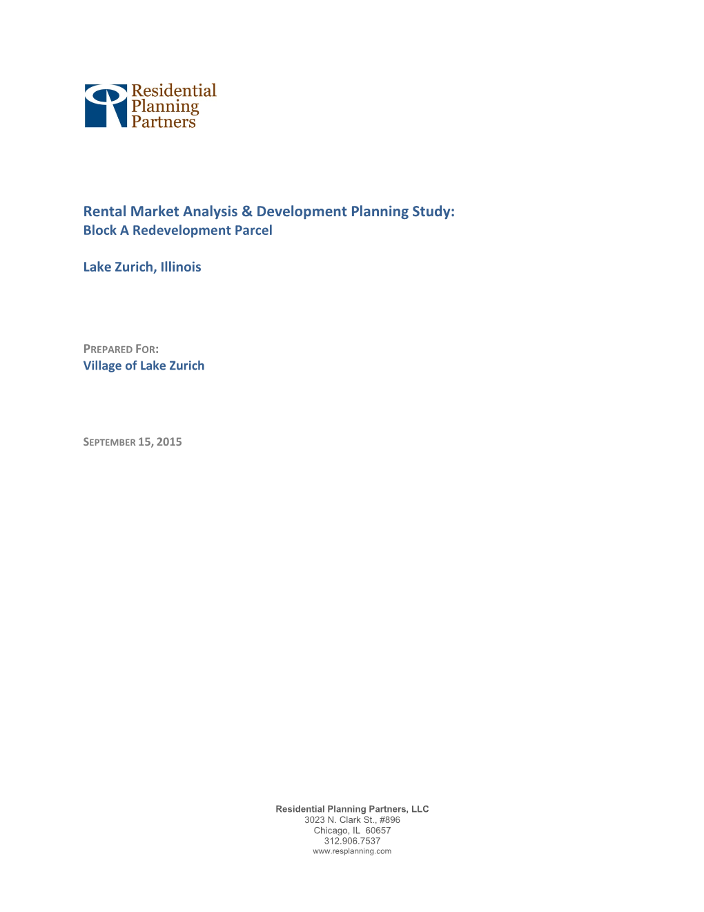 Rental Market Analysis & Development Planning Study