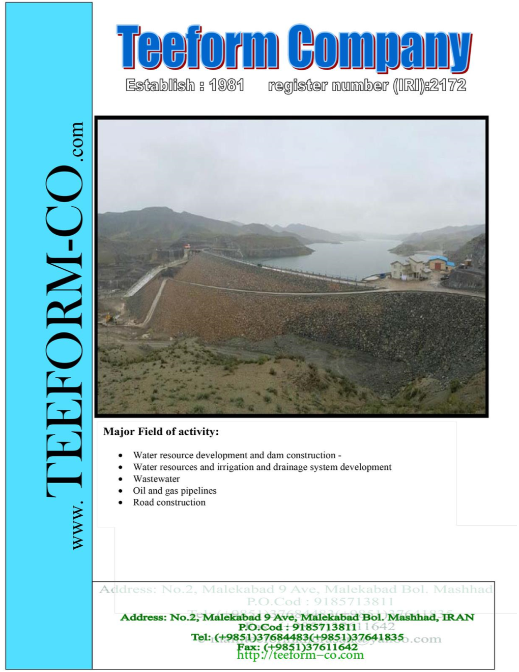 Dam Construction Utilization of the Irrigation and Drainage System Water Resources and Irrigation System Development SCADA