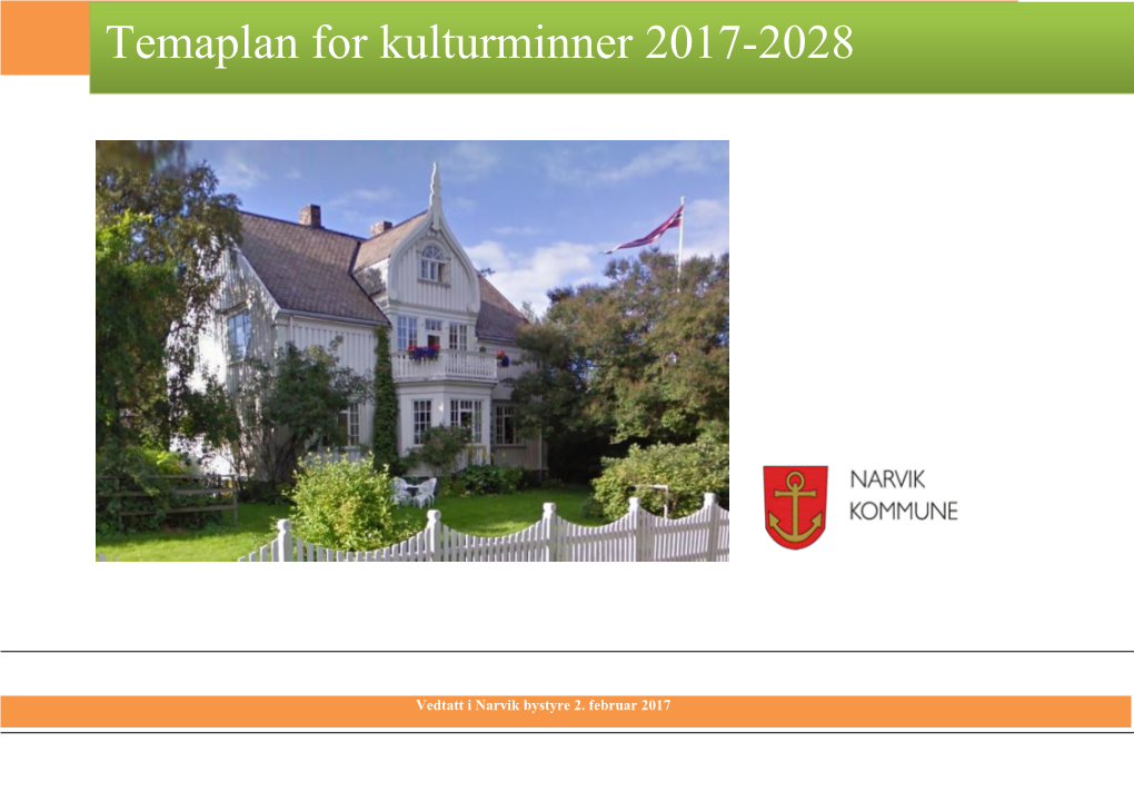 Temaplan for Kulturminner 2017-2028