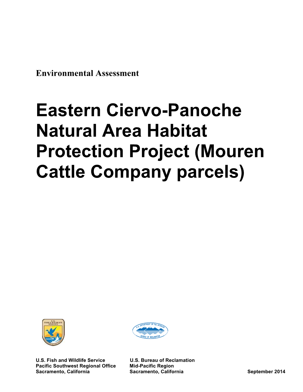 Eastern Ciervo Panoche Natural Area Habitat Protection Project Mouren