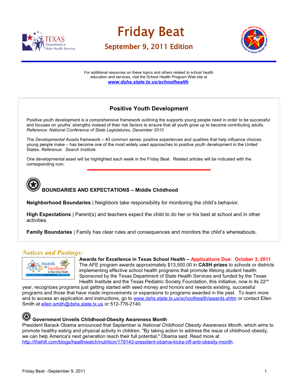 For Additional Resources on These Topics and Others Related to School Health