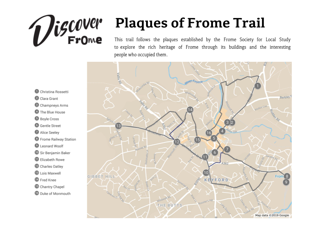 Plaques of Frome Trail