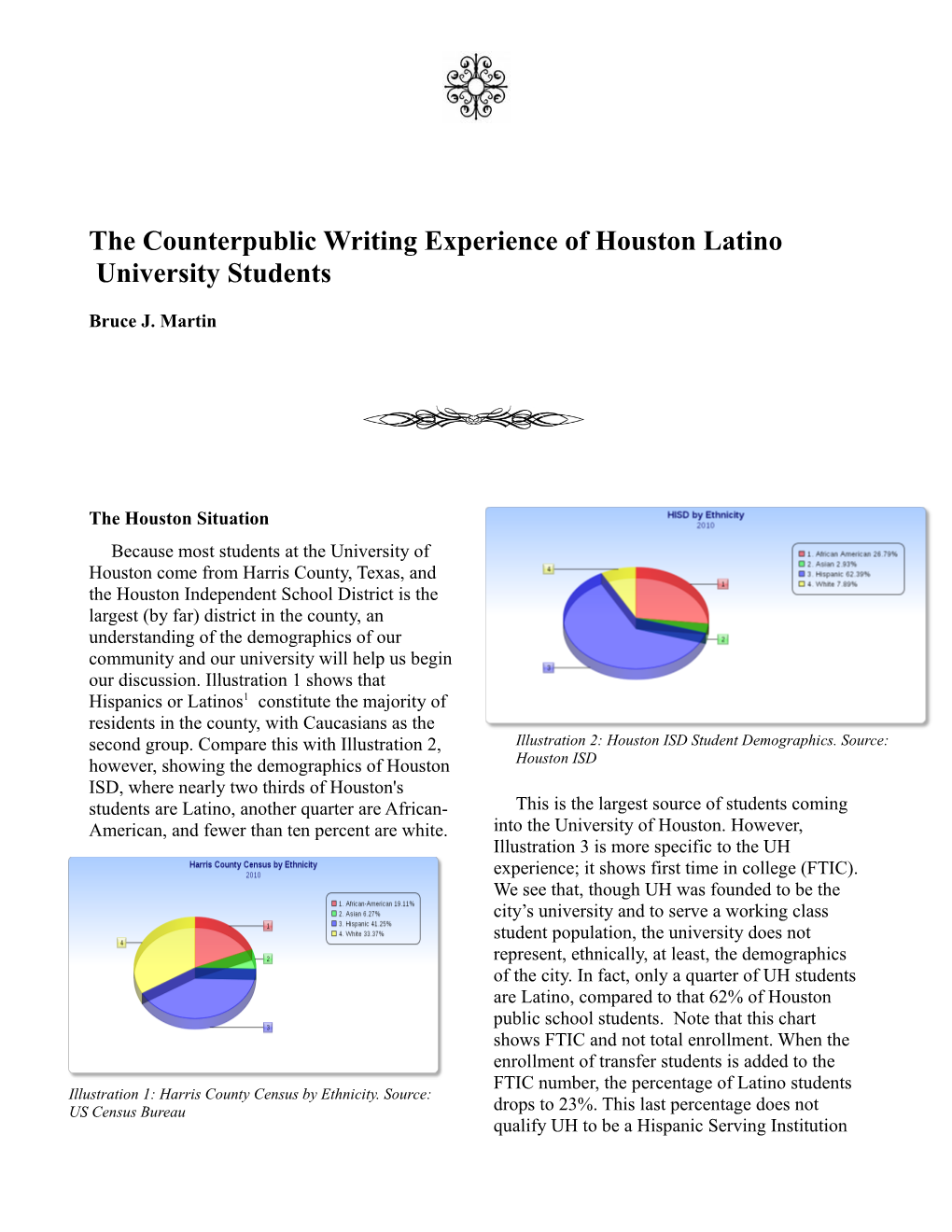 The Counterpublic Writing Experience of Houston Latino University Students