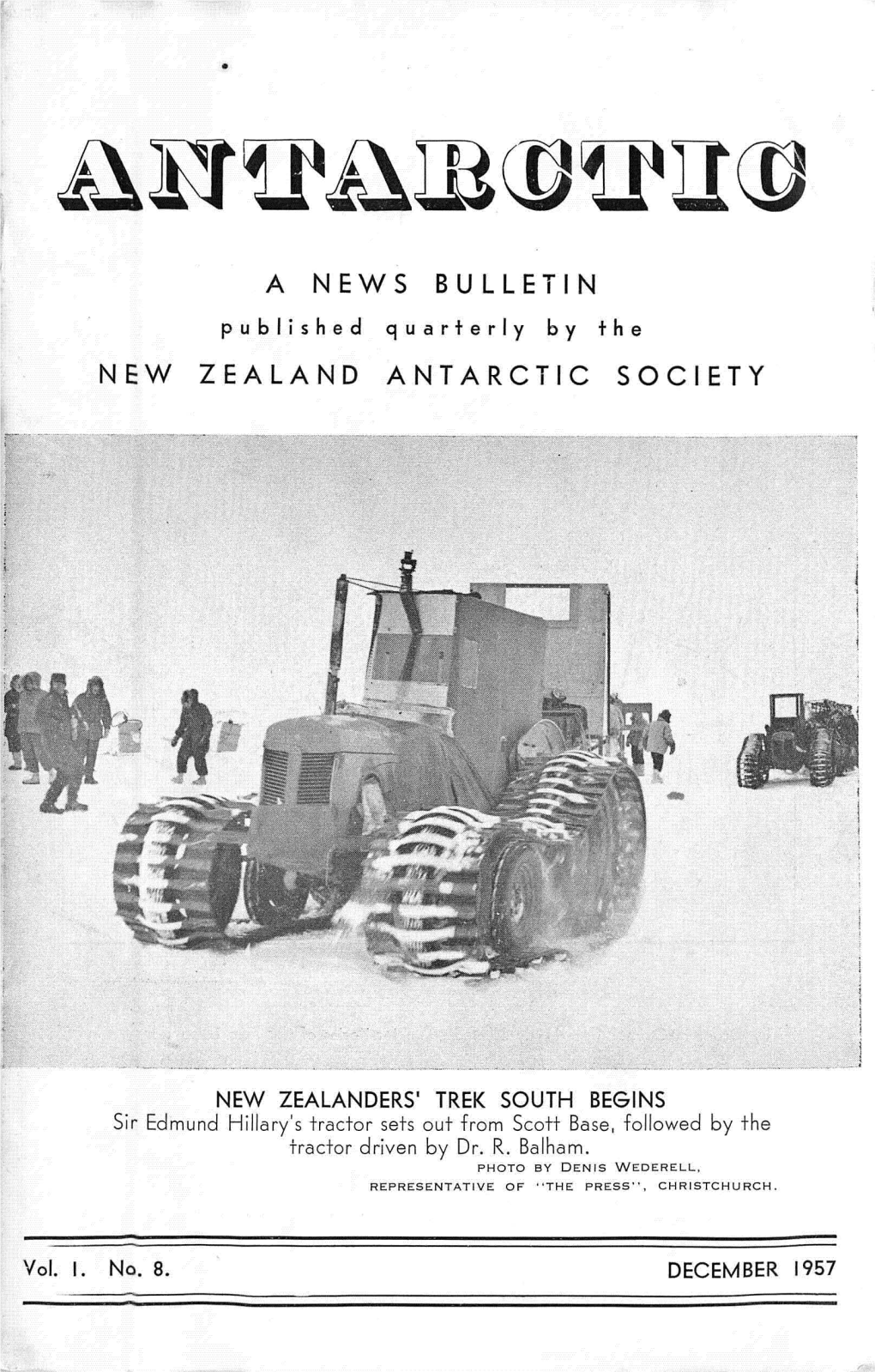 A News Bulletin New Zealand Antarctic Society