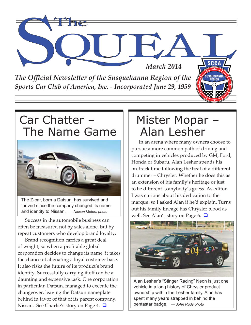 Mister Mopar – Alan Lesher Car Chatter – the Name Game