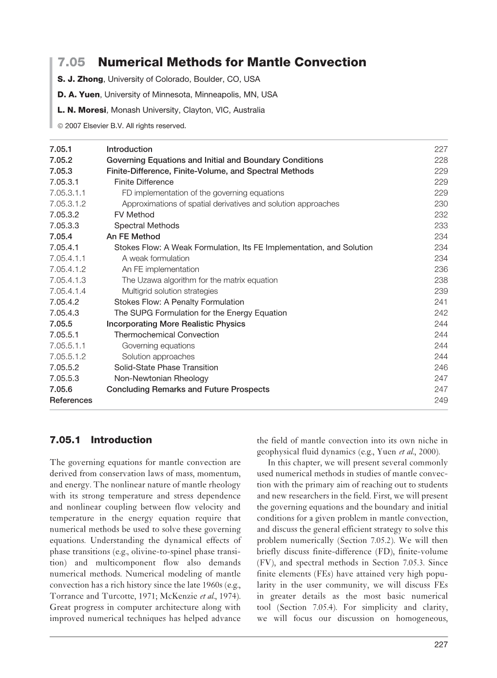 7.05 Numerical Methods for Mantle Convection S