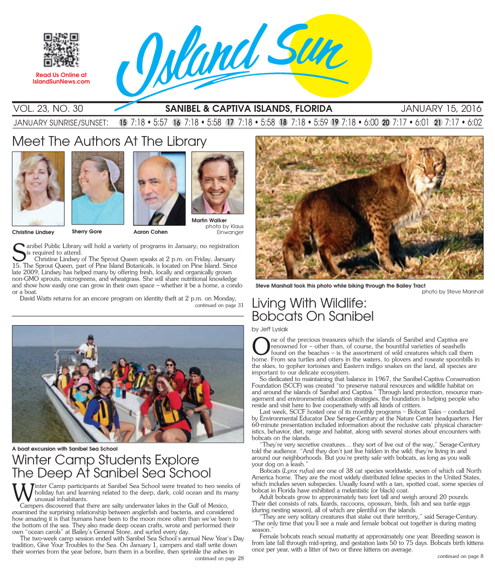 Island Sun News Sanibel 01.15.2016