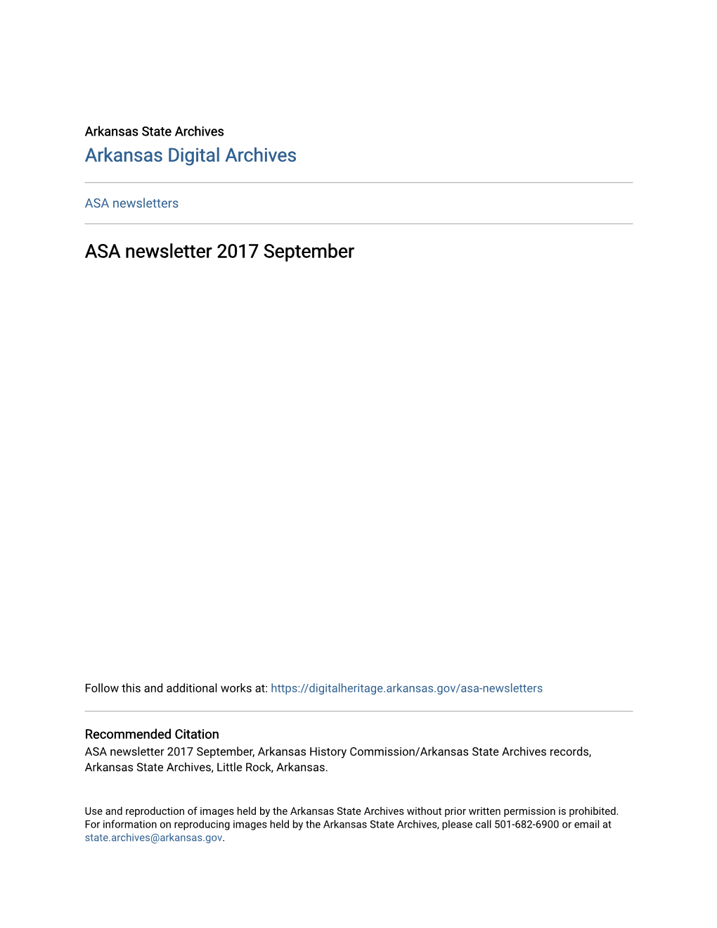 ASA Newsletter 2017 September