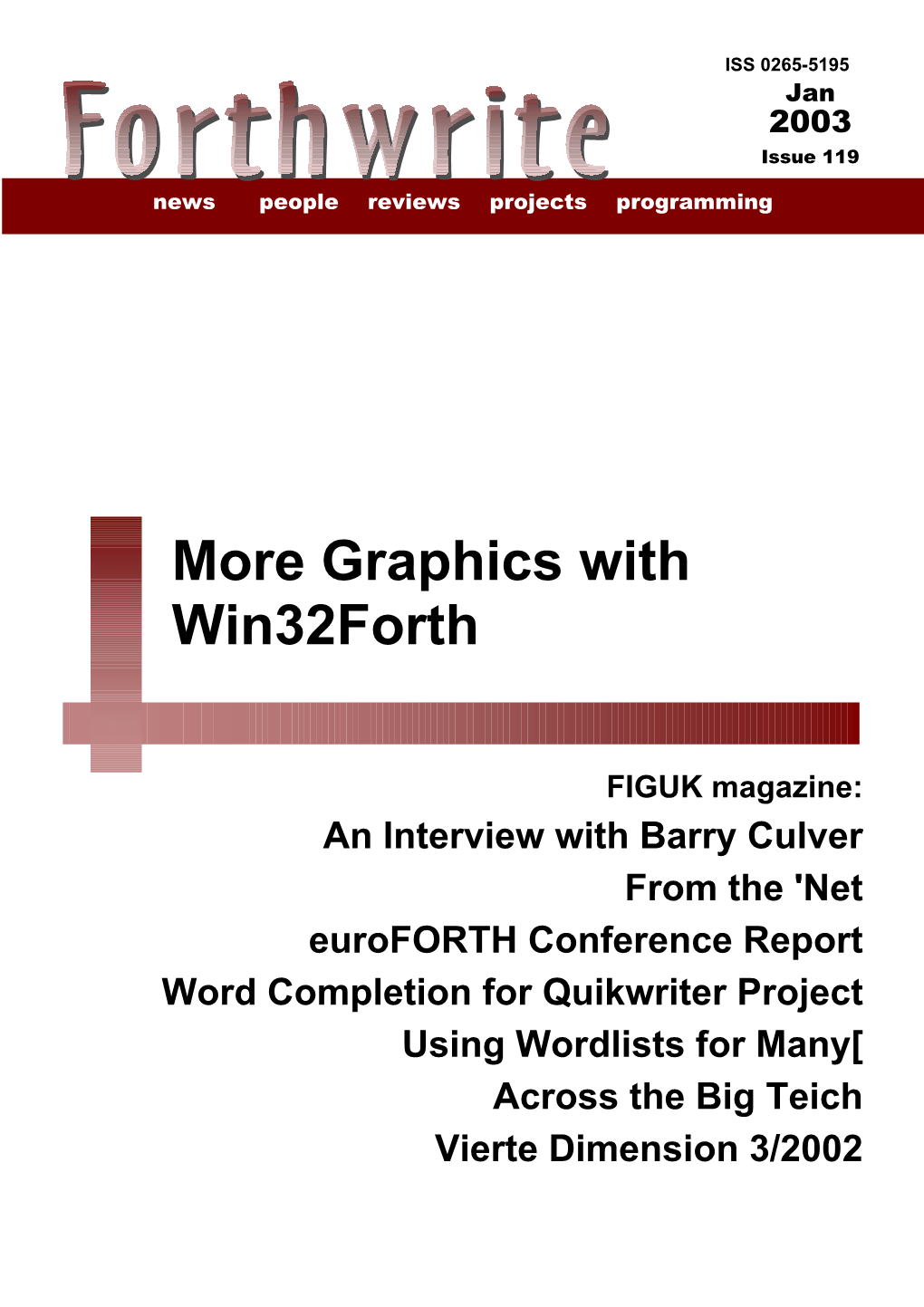 Graphics with Win32forth