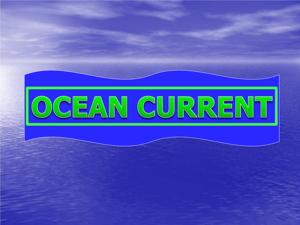 Oceanic Currents