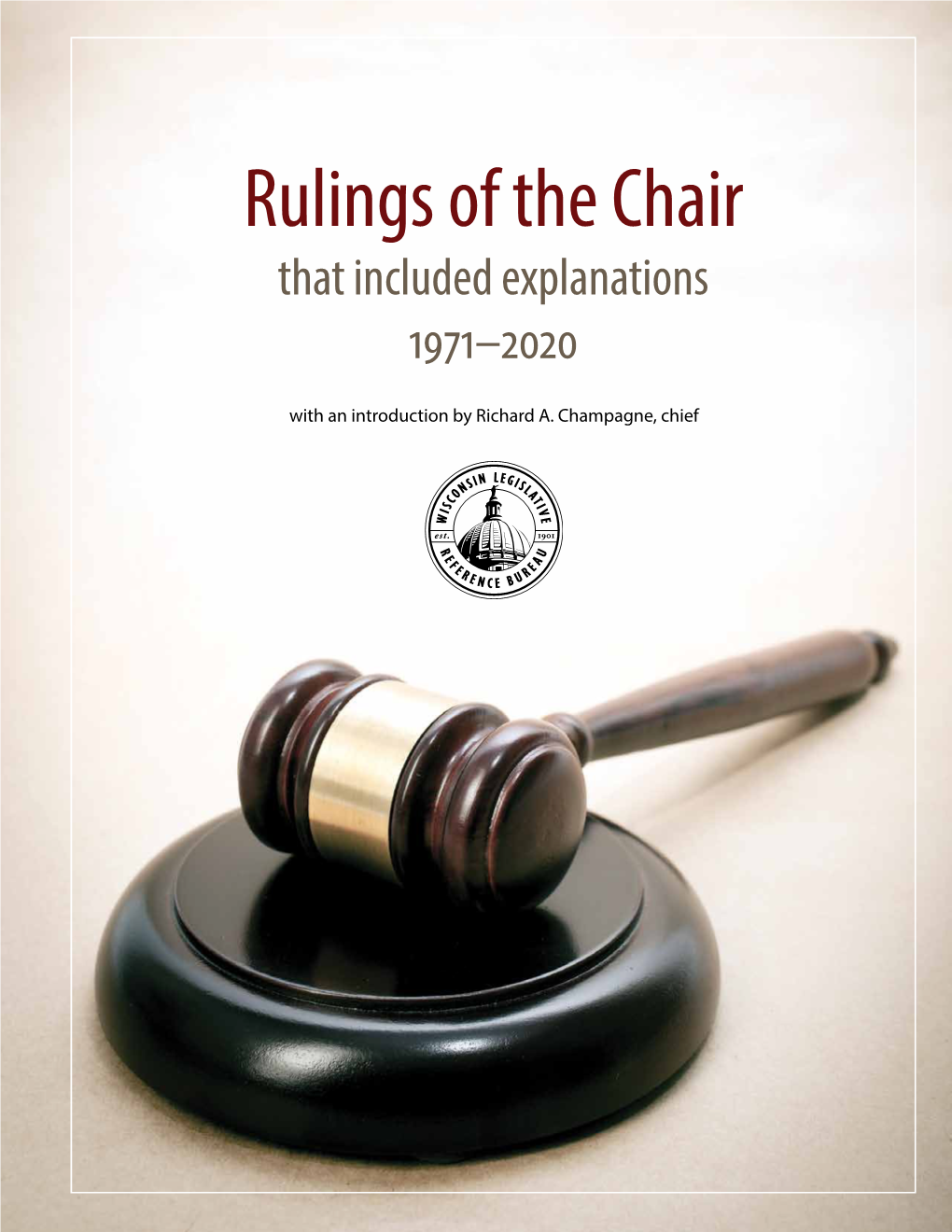 Rulings of the Chair,, 1971-2020
