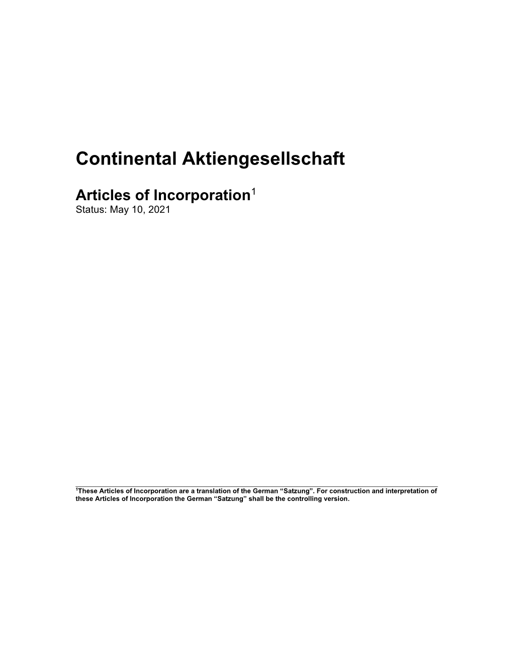 Continental Aktiengesellschaft