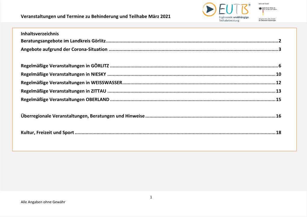 Veranstaltungen Und Termine Zu Behinderung Und Teilhabe März 2021