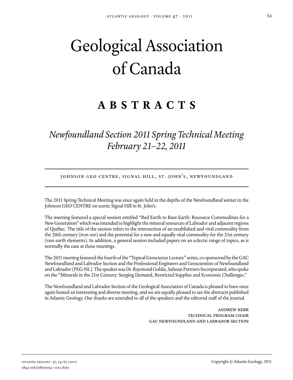 Geological Association of Canada