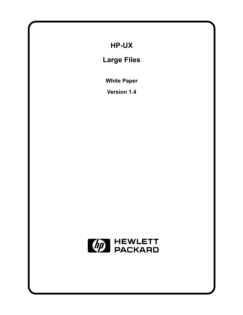 HP-UX Large Files