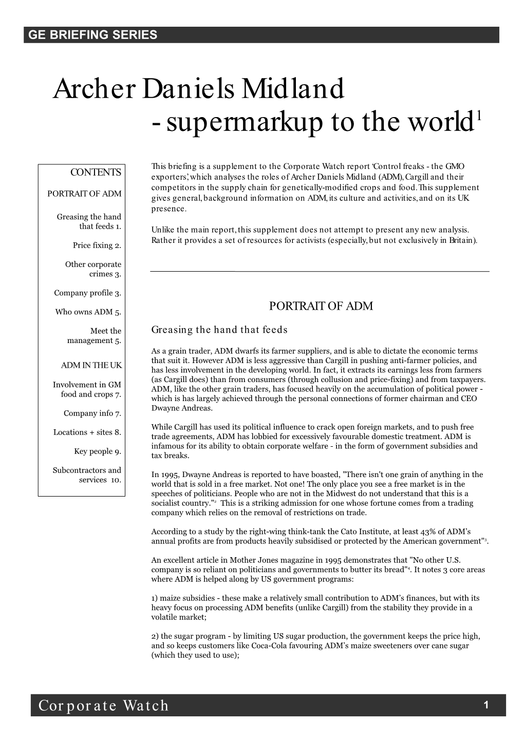 Archer Daniels Midland - Supermarkup to the World1