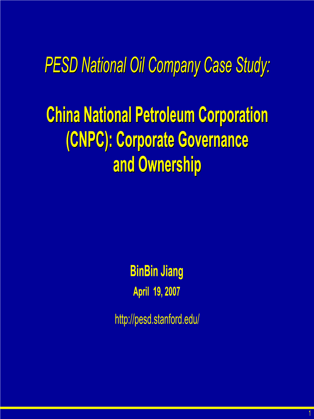 (CNPC): Corporate Governance and Ownership