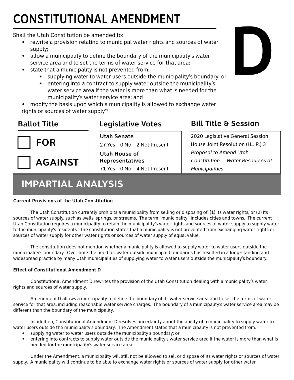 Constitutional Amendment D