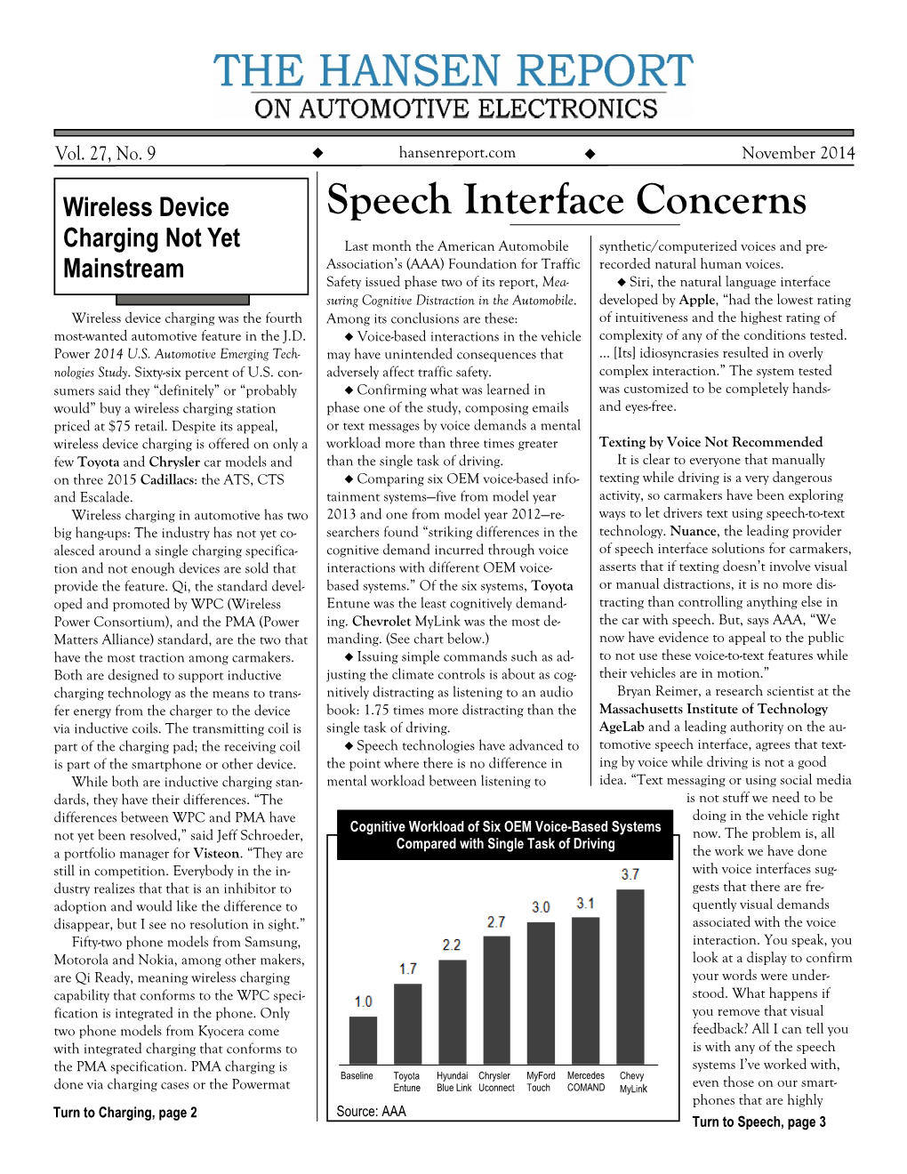 Speech Interface Concerns
