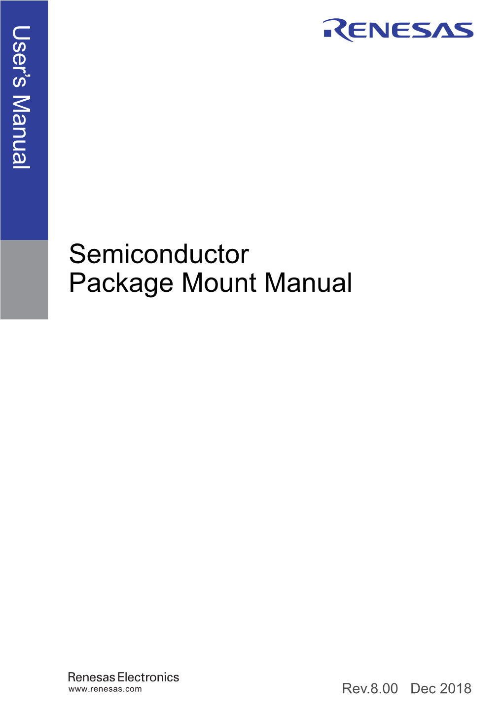 Semiconductor Package Mount Manual R50ZZ0003EJ0800 Rev