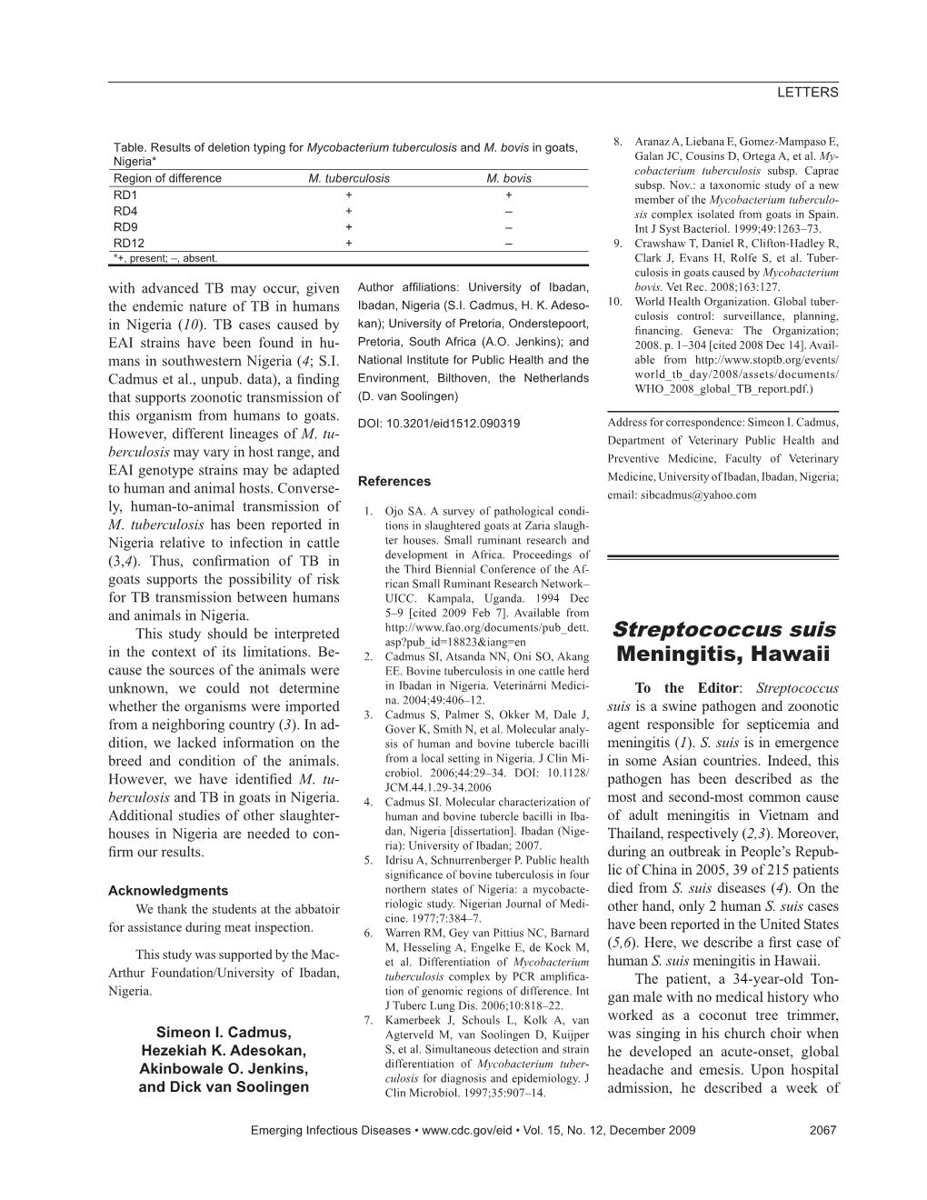 Streptococcus Suis Meningitis, Hawaii