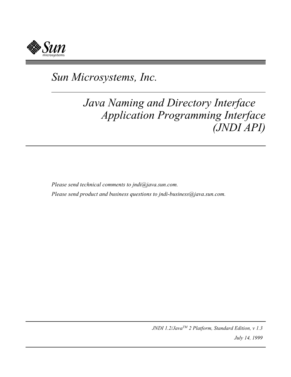 Java Naming and Directory Interface Application Programming Interface