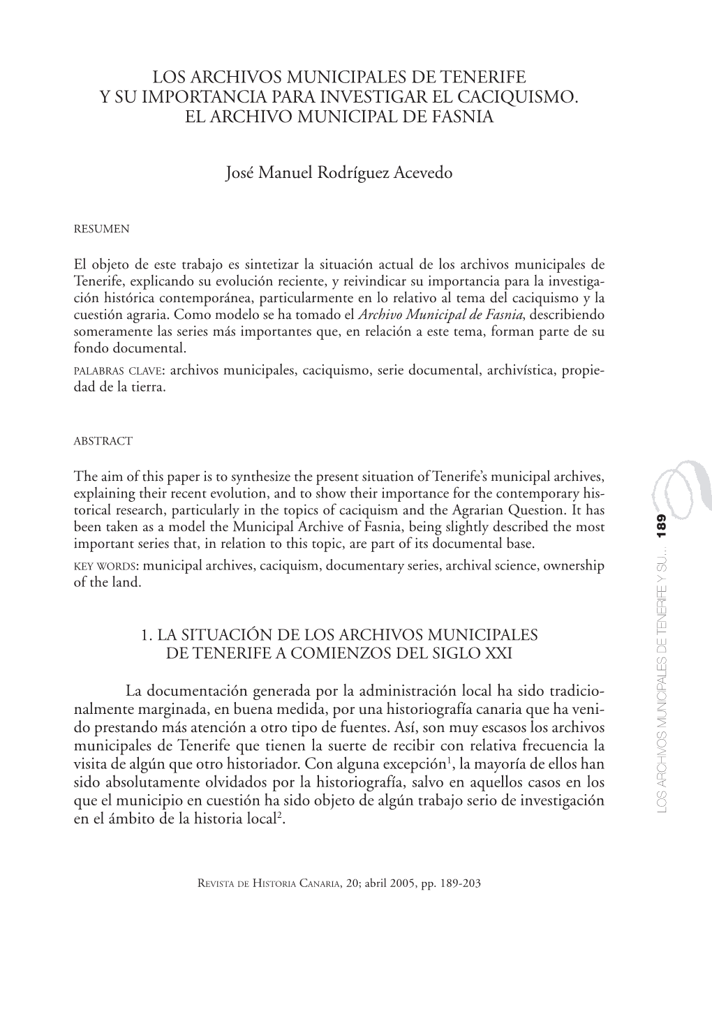 Los Archivos Municipales De Tenerife Y Su Importancia Para Investigar El