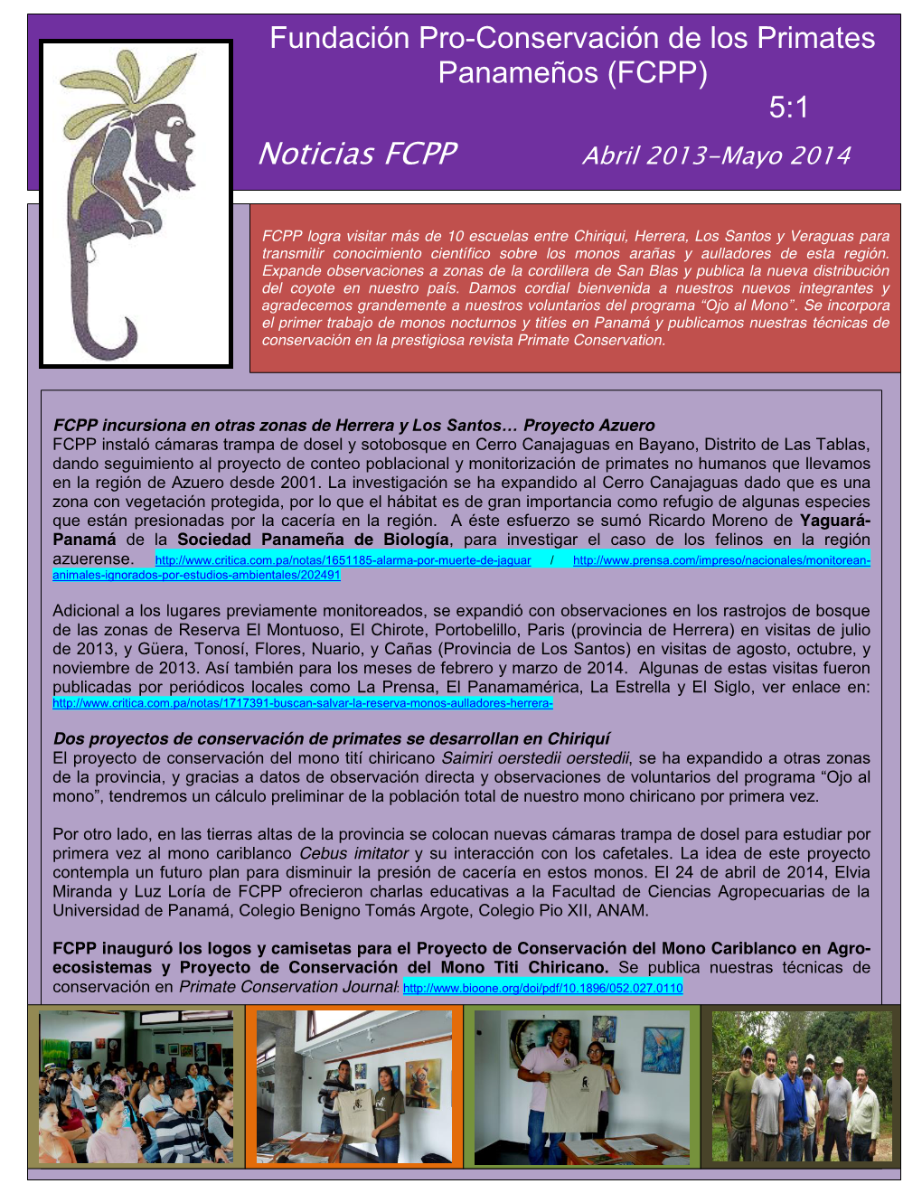 Noticias FCPP Abril 2013-Mayo 2014