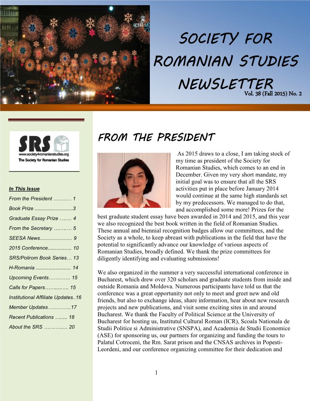 2015 Fall Newsletter