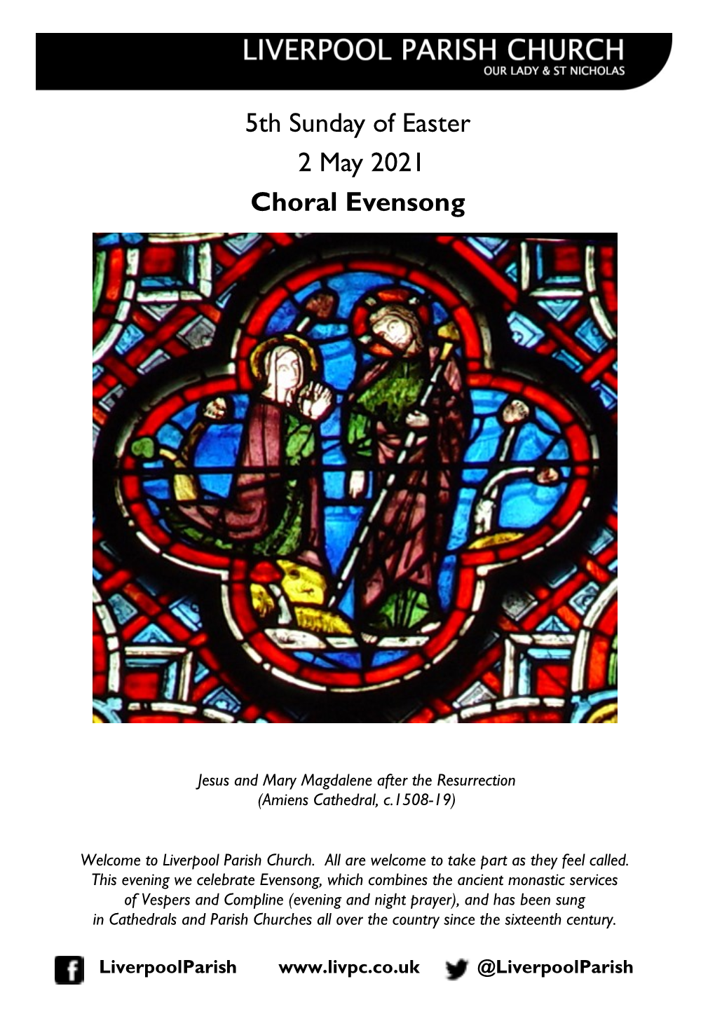 5Th Sunday of Easter 2 May 2021 Choral Evensong