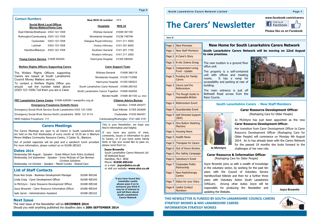 The Carers' Newsletter