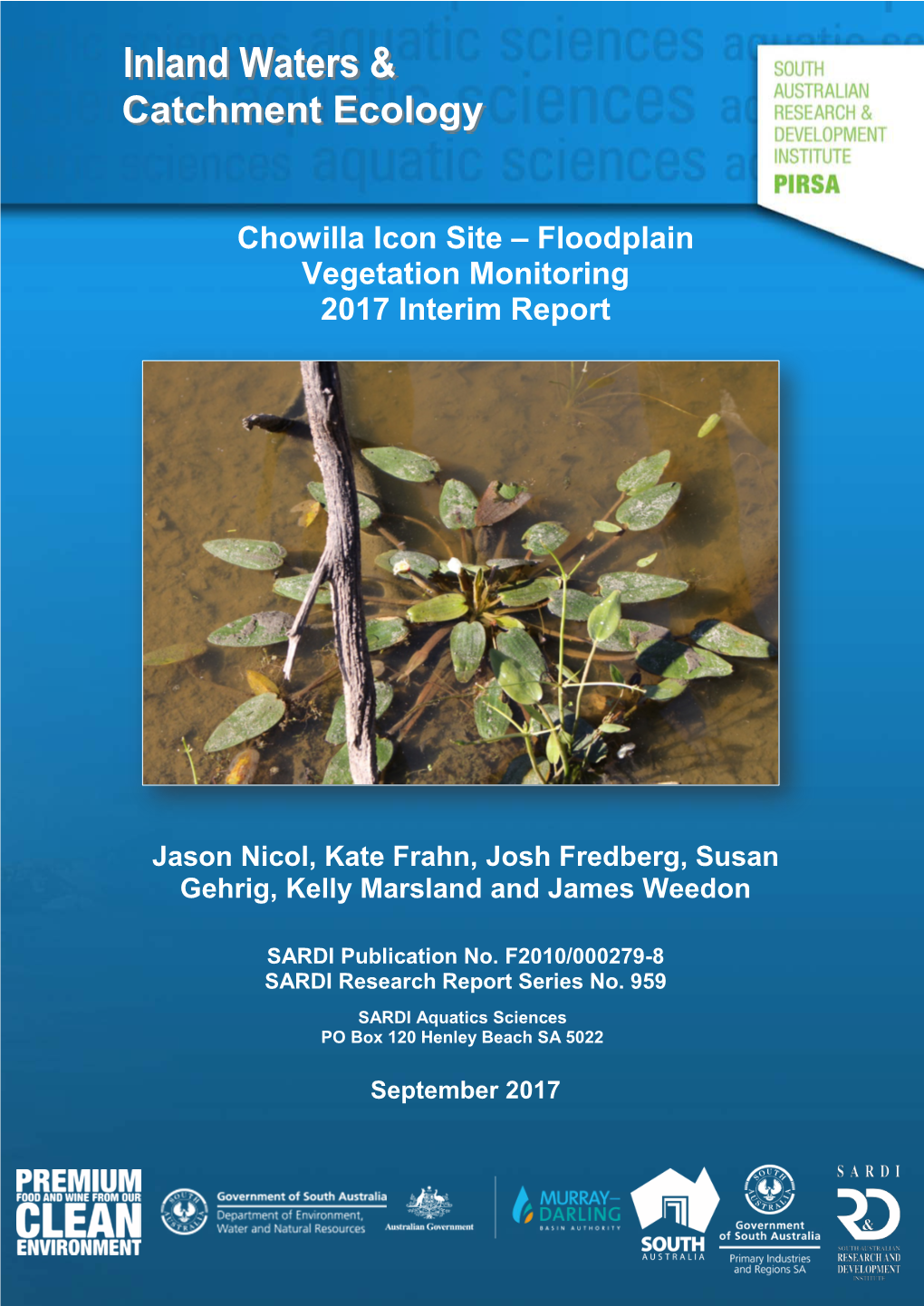 Chowilla Icon Site – Floodplain Vegetation Monitoring 2017 Interim Report