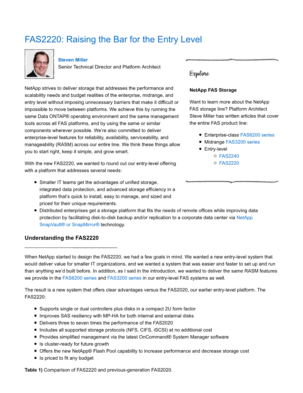 Understanding the FAS2220