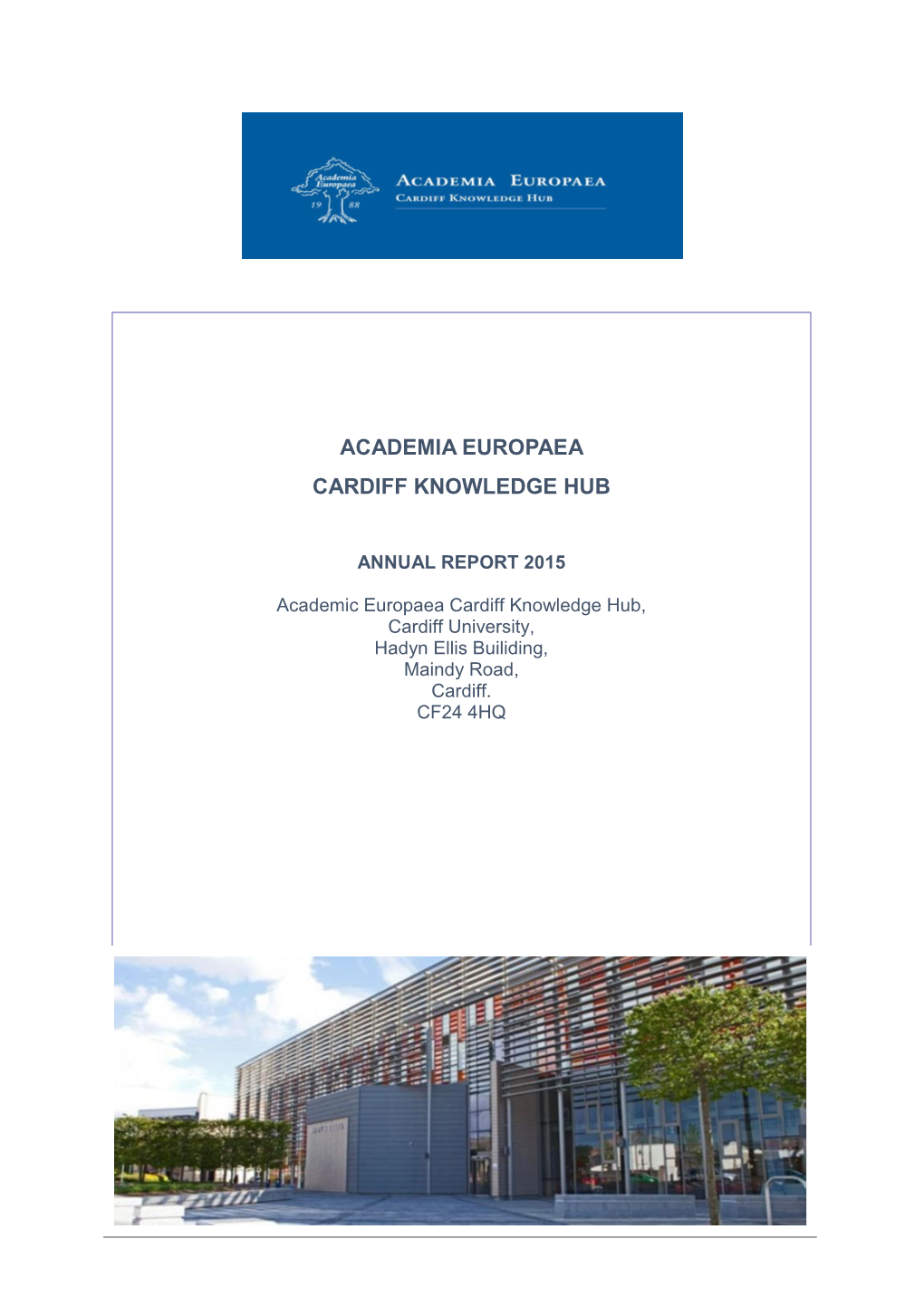 Academia Europaea Cardiff Knowledge Hub