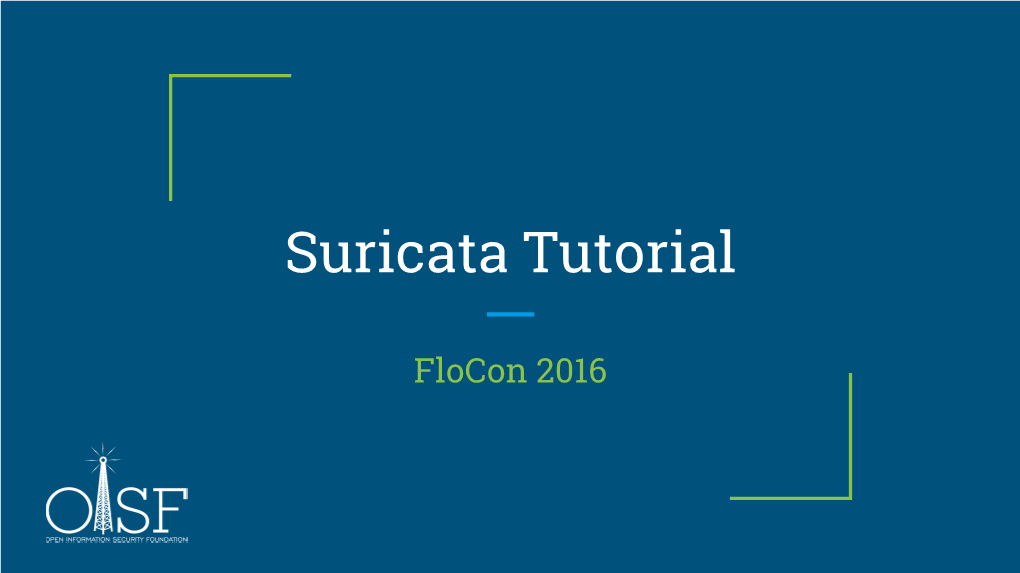 Suricata Tutorial