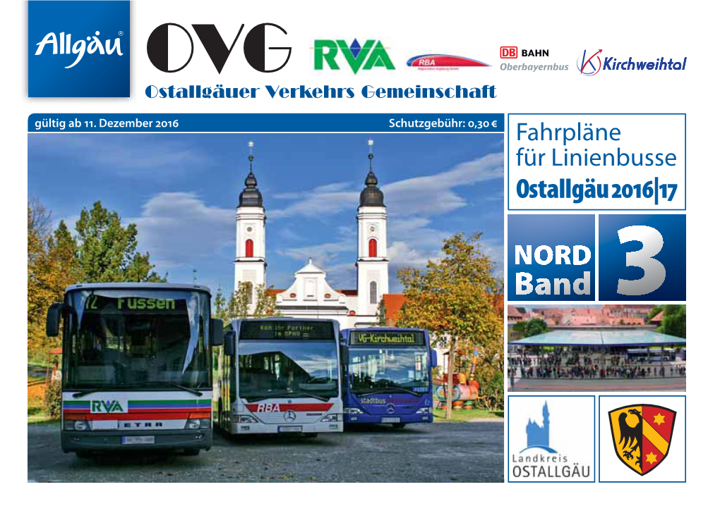 Fahrpläne Für Linienbusse Ostallgäu 2016|17 H Steingaden Garmisch Weilheim Schongau Denklingen Asch Leeder H