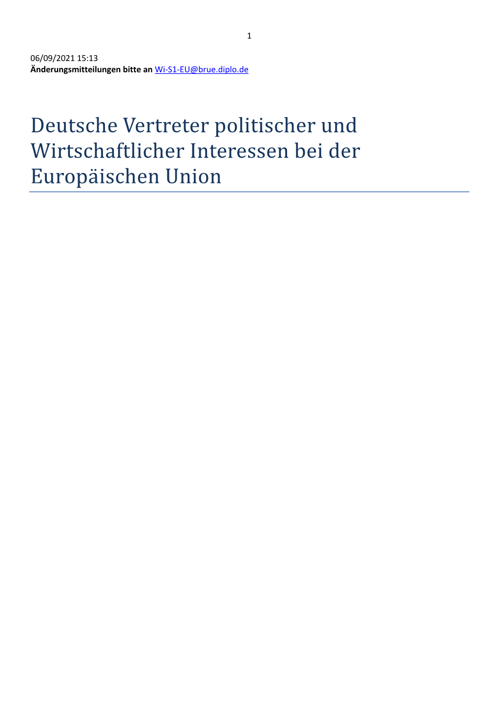 Deutsche Vertreter Politischer Und Wirtschaftlicher Interessen Bei Der Europa Ischen Union 2