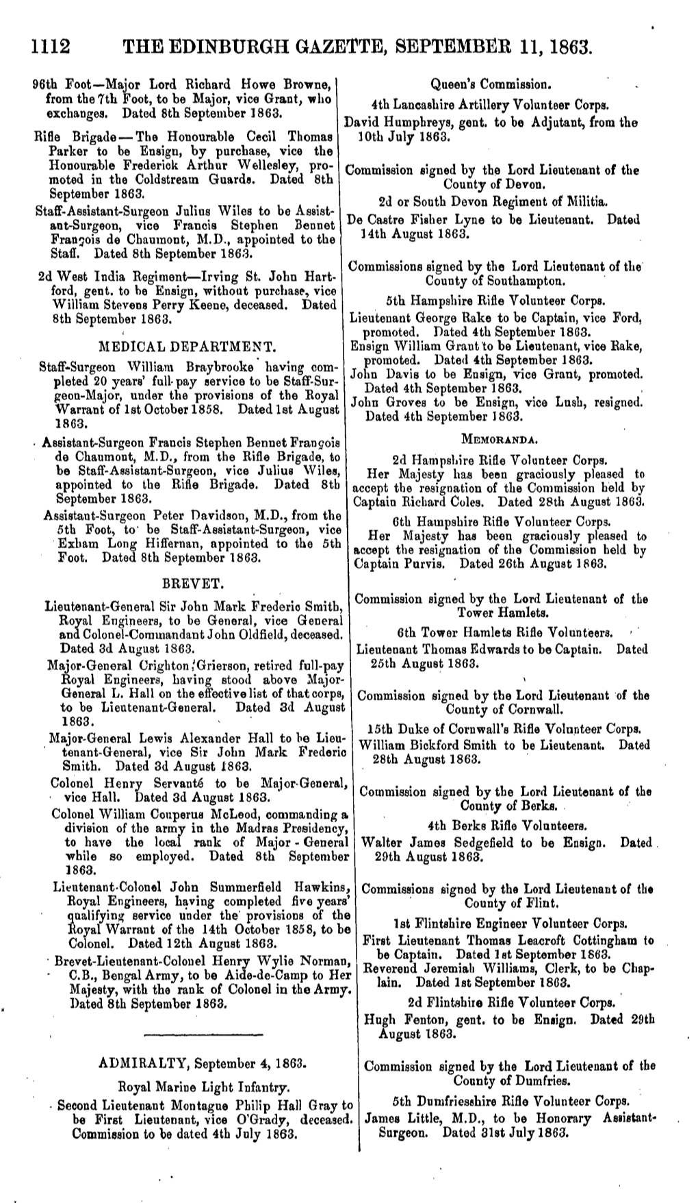 1112 the Edinburgh Gazette, September 11, 1863