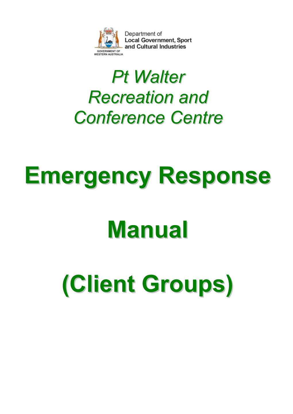 Pdf Point Walter Emergency Response Plan